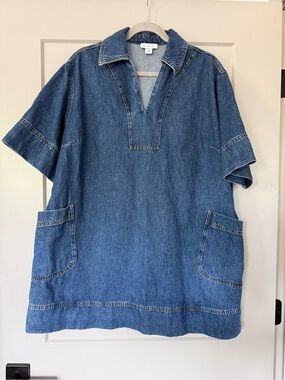 ALIGNE Cora Denim Collared Mini Dress Size 10